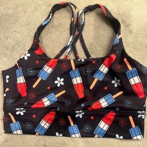 Constantly Varied Gear Red White & Freeze Longline Bra